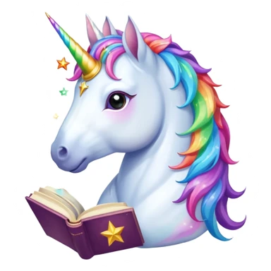 Unicorns read book
A majestic unicorn with rainbow mane holding an open book with magic sparks.












 sticker
