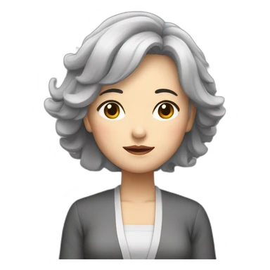 Chinese lady grey hair excise sticker