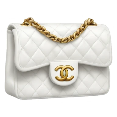 White Chanel bag sticker