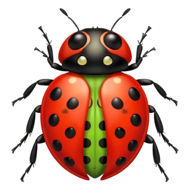 lime cute ladybug sticker
