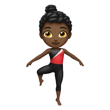 gymnaste noire sticker