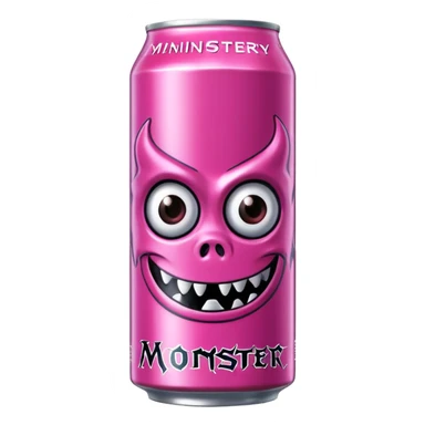 Pink monster energy drink with the logo of original monster company energy drink do not add the face in it just normal monster can  sticker