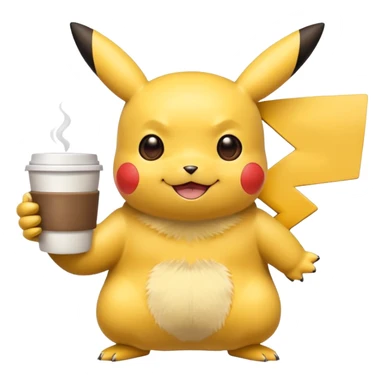 Pikachu with coffee sticker
