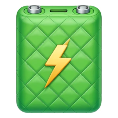quilted battery icon sticker