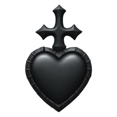 gothic black iron heart  sticker