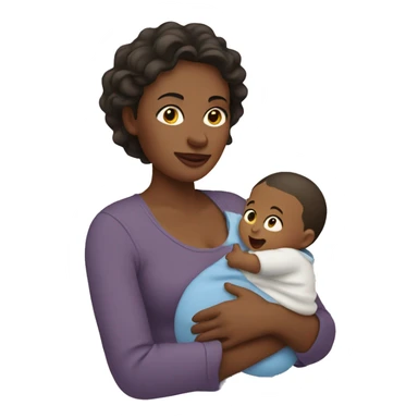 Mom with a baby boy in her arms  sticker