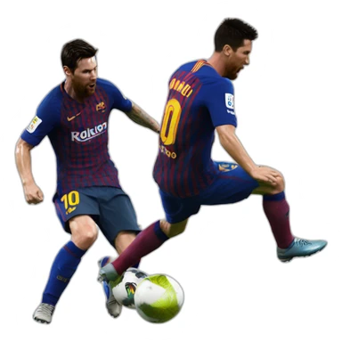 Ronaldo  hitting Messi sticker