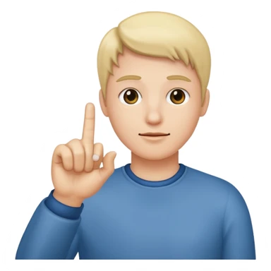 Need holding up index finger sticker