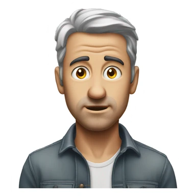 Photorealistic man scratches his head in confusion sticker