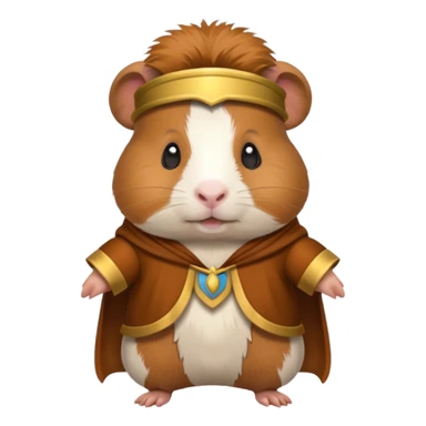 Guinea pig with costume sticker