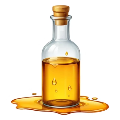 oil with bottle oil drope on floor sticker