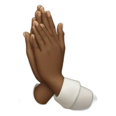 Person praying with lifted hands sticker