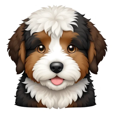 Bernedoodle Puppy dog sticker