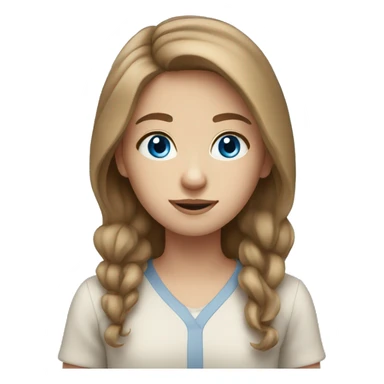 Light brown haired girl with blue eyes sticker