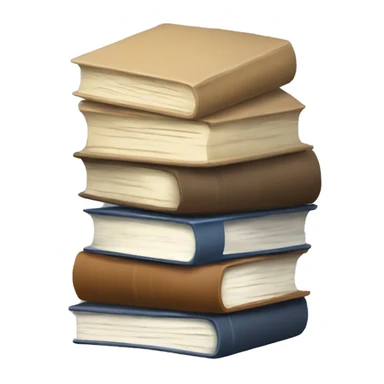 neutral stack of books sticker