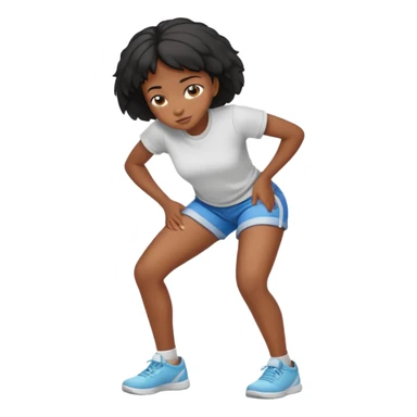 Black girl bending over sticker