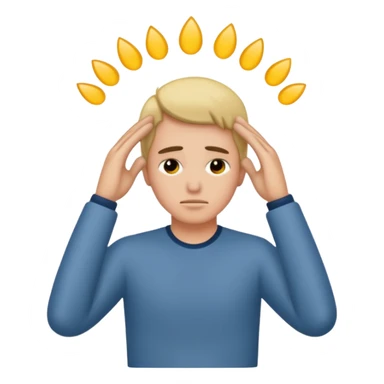 Dramatic faint backwards with back of hand on forehead sticker