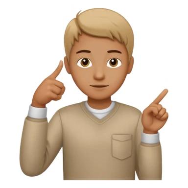 mano señalando sticker