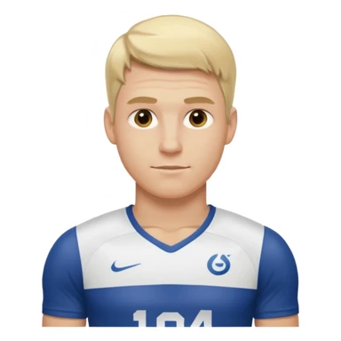 blonde man Number 7 Printed Athlete sticker