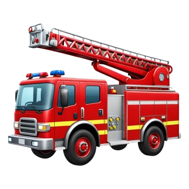 red fire truck sticker