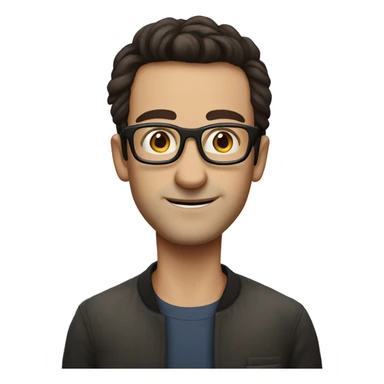 harry joseph sonneborn no mustache dark short hair big nose small eyes glasses sticker