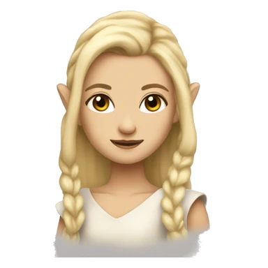 Fae with blonde hair and pointed ears fife sticker