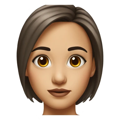 realistic portrait of a girl just of brows sticker