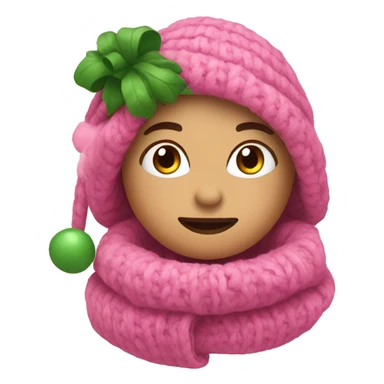 Pink holiday cozy sticker