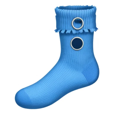 simple flat icon of a frayed sock with a hole at the big toe sticker