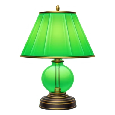 1980s green lighting lamp sticker