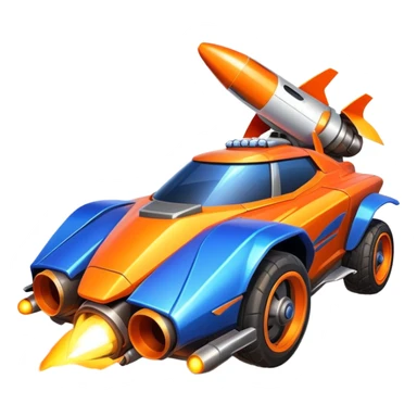 Rocket League car with rocket boost sticker