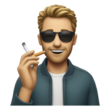 pretending to enjoy a cigarette  sticker