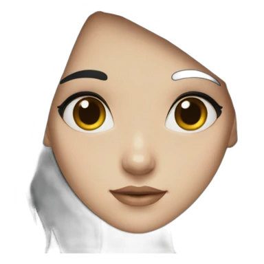 girl with black hair ana blue eyes  sticker