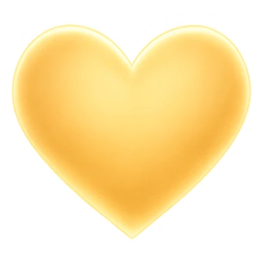 heart with a soft golden glow, digital illustration sticker