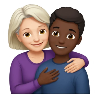 love from a older white mother to adult black son sticker