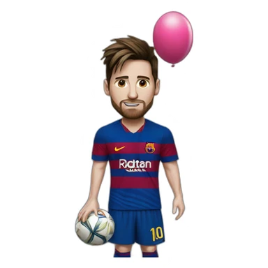 Messi with 8 Ballon do'r sticker