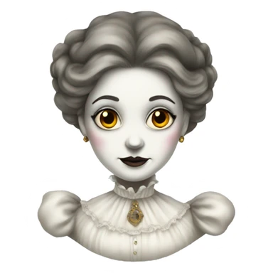 victorian lady ghost sticker