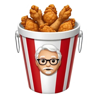 kfc bucket white and red stripes sticker