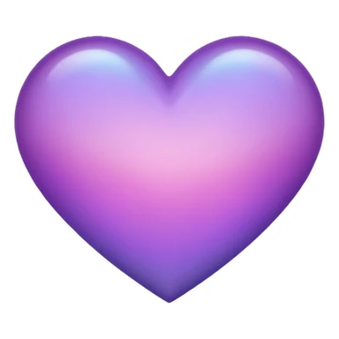 purple heart with a soft pastel gradient sticker