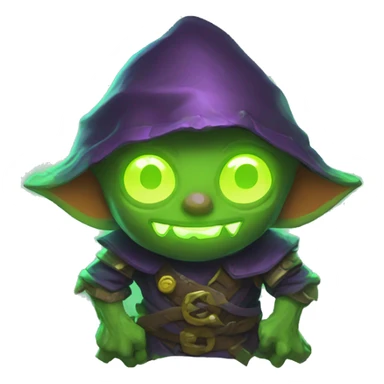 loot goblin with glowing neon sticker