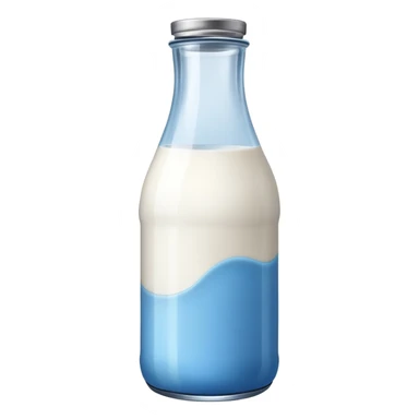 blue milk bottle  sticker