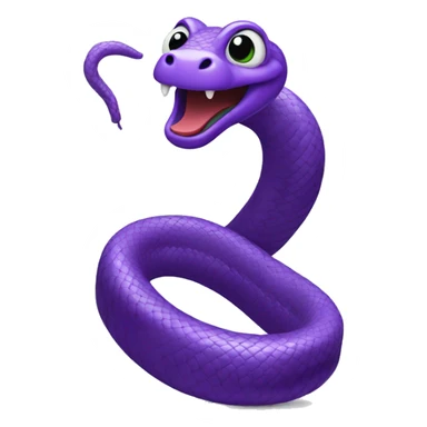 A purple snake dancing sticker