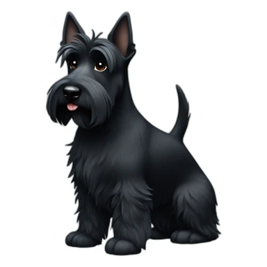 dog scottish terrier full body sticker