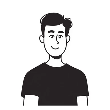 Attractive man in his 40s with youthful appearance, light brown skin, elongated face, defined jawline, medium dark eyes, arched eyebrows, straight nose, handsome friendly expression, short dark hair styled upward, athletic build, wearing a fitted black t-shirt sticker