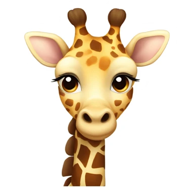Cute baby giraffe laying sticker