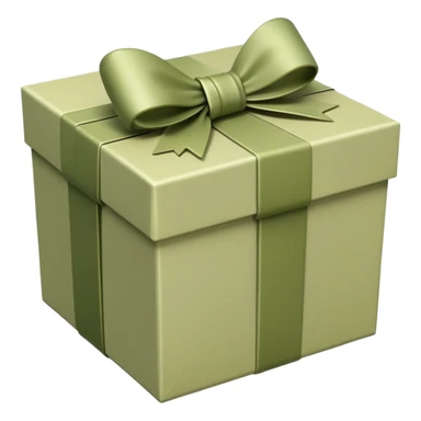 Pale olive gift box sticker