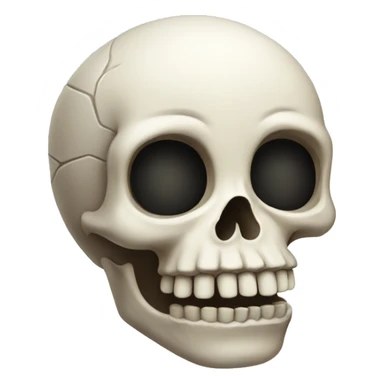Cute skull sticker