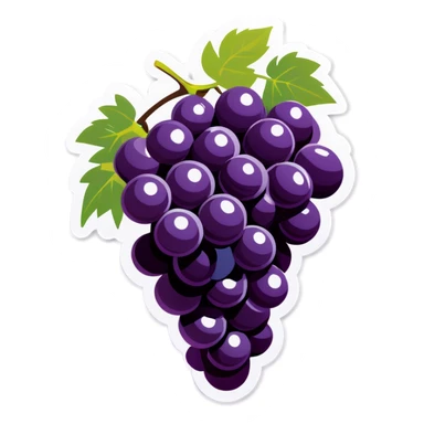 Licking grapes sticker