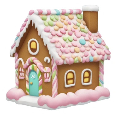 pastel gingerbread house sticker