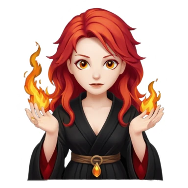 Fire witch sticker